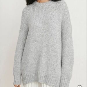 Jenni Kayne Grey Alpaca Cocoon Crew pullover - worn a few times
